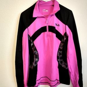 Women's Medium Pink&Black FILS Sport sweater/jacket